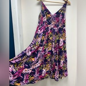 Torrid Navy and Purple Floral Dress
